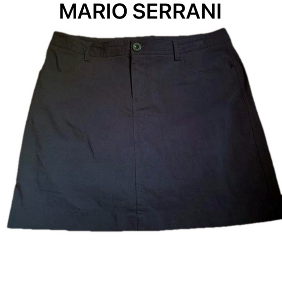 Mario Serrani Pants - Mario Serrani Black Short Skirt Medium
